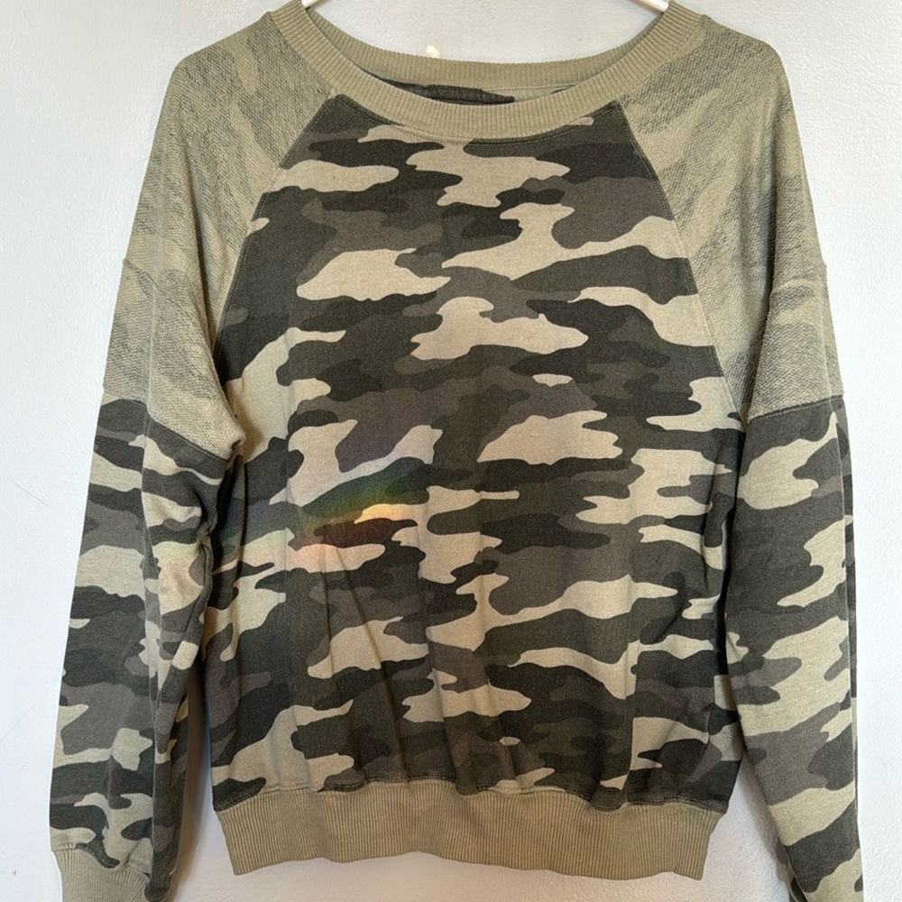 So Lounge Life Crew Sweatshirt, Camo Print